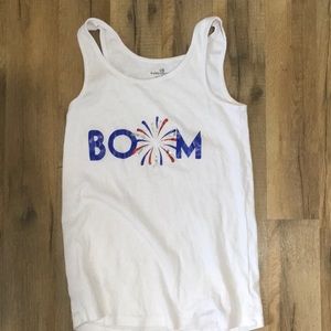 Bobbie Brooks | Customized 4th of July White Tank-top | Sz M